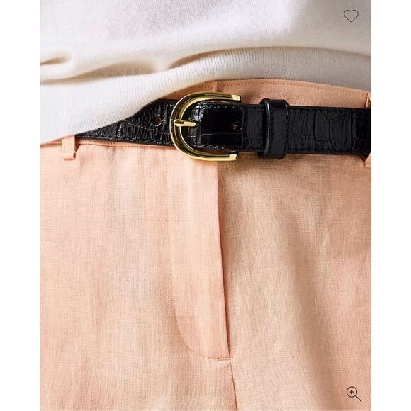 J. Crew Harbor pant in linen  Peach Clay Size M NWT CH853 - Picture 2 of 9